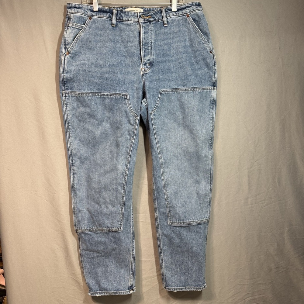 Abercrombie & Fitch Light Blue Flare Wide Leg Jeans